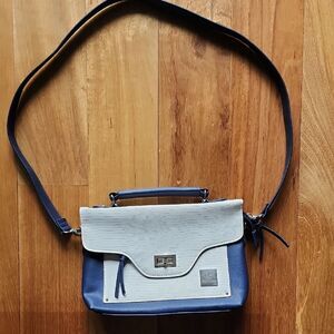 Chic Blue and White Crossbody Bag